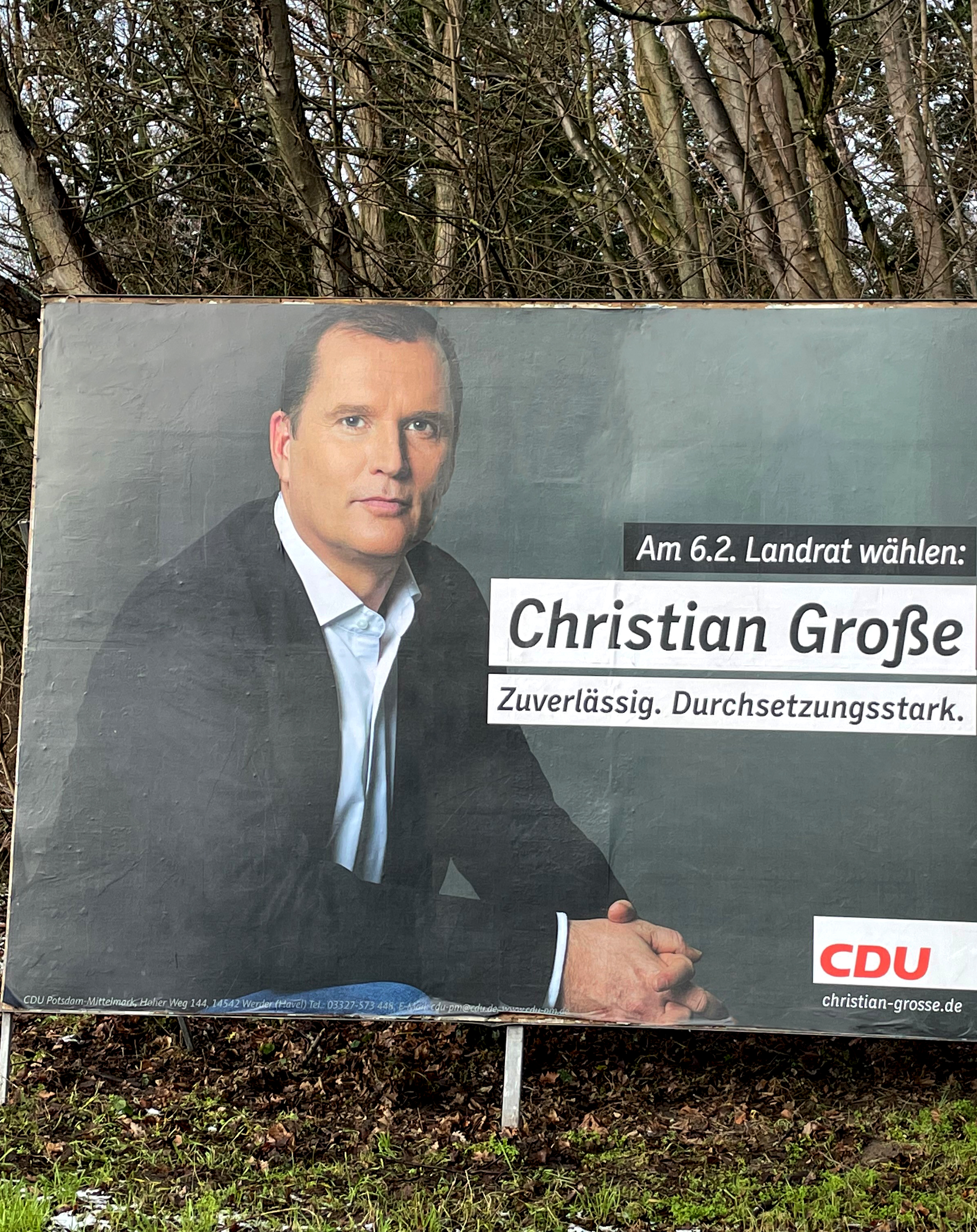 10.10.2022 - Bilder zur Landratswahl - Großplakat am Stahnsdorfer Hof